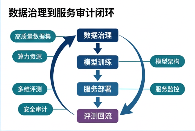 图 006：视频基础模型从数据治理到服务审计的端到端闭环