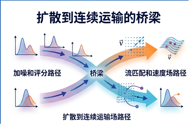 图 020：Diffusion 到连续运输的桥梁