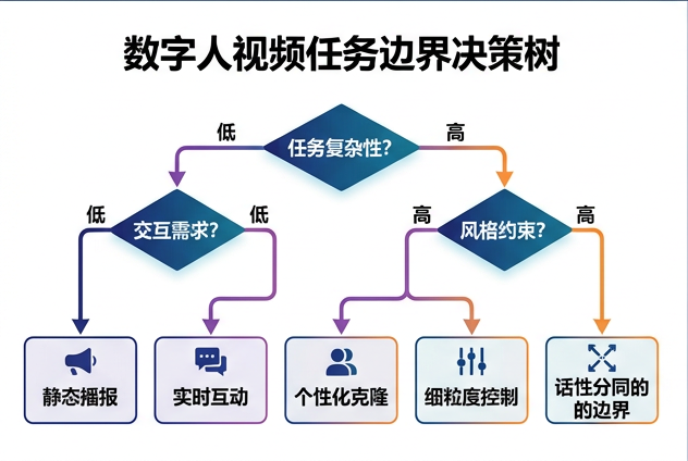 图 047:数字人视频任务边界决策树