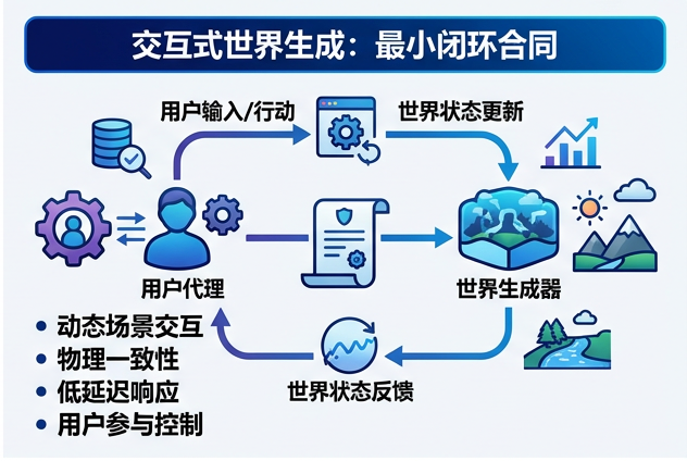 图 054：交互式世界生成的最小闭环合同