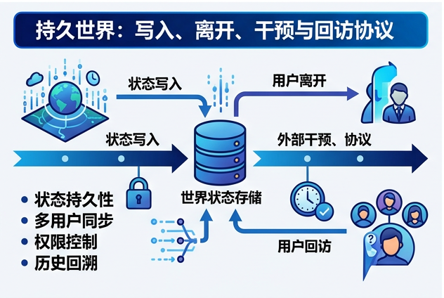 图 055：持久世界的写入、离开、干预与回访协议