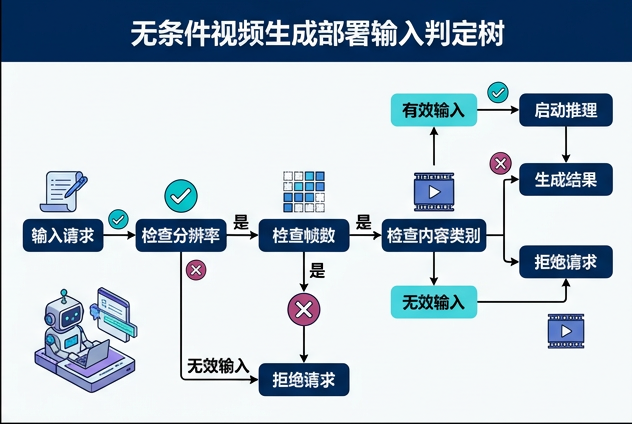 图 066：无条件视频生成的部署输入判定树