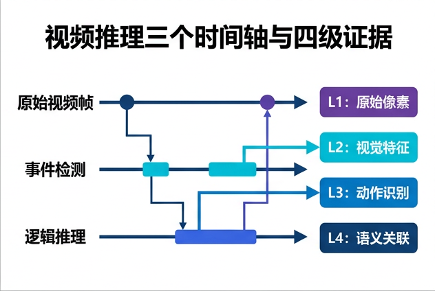 图 082：视频推理的三个时间轴与四级证据