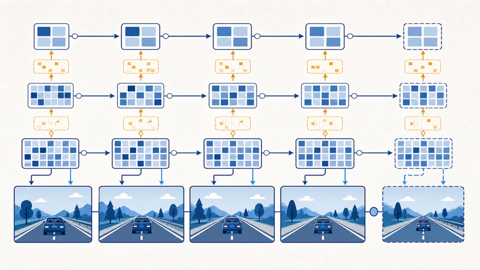 PredNet 分层预测误差概念图